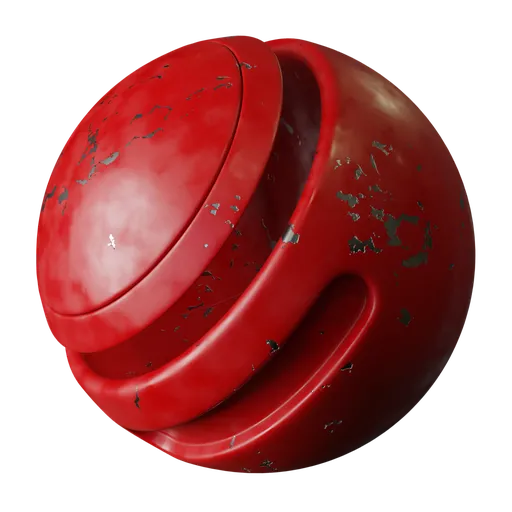 Red Chipped Metal
