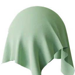 Detailed green fabric texture for 3D modeling, optimized for PBR rendering in Blender and other 3D applications.