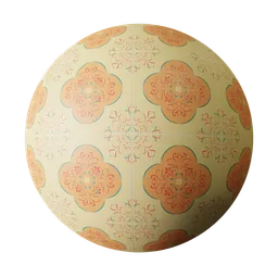 orange floor tiles