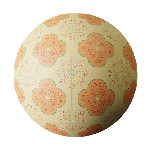 orange floor tiles