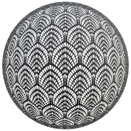 Black Art Deco Lace PBR