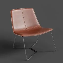 Slope Leather Lounge Chair