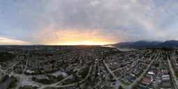 Aerial City Sunset Sky
