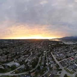 Aerial City Sunset Sky