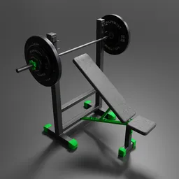 BlenderKit | Download The Incline Bench Press Machine Model