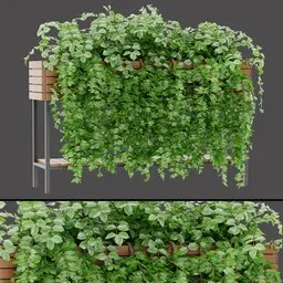 Modern Wooden Planter Plant