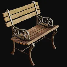 Old Short Park Bench