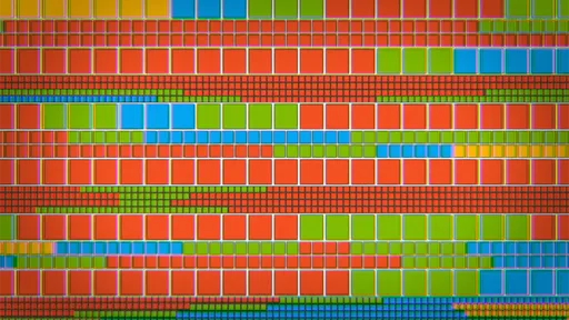 Pixel Grid Data Stream Colorful Blocks