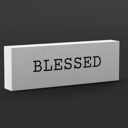 Table/Shelf Plaque 01 - 'Blessed'