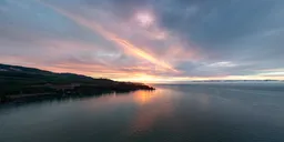 Dramatic Sunrise on Ocean Coast