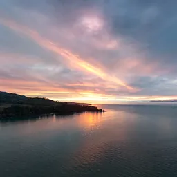 Dramatic Sunrise on Ocean Coast