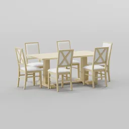 Dining Table with Upholstered