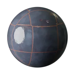 High-quality blue procedural tile material for PBR shading in 3D modeling and Blender render.