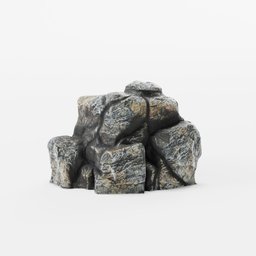 "Stylised low poly rocky outcrop 3D model for Blender 3D with 2K PBR textures. Perfect for landscaping in game environments. Hand modelled and fully unwrapped."