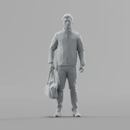 Lowpoly Male Standing