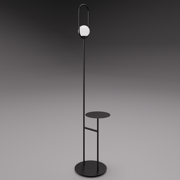 "Floor Lamp Artera Riva Black 3D model for Blender 3D. Modern and versatile design for interior decoration. Modeled based on existing furniture from Altego.store."