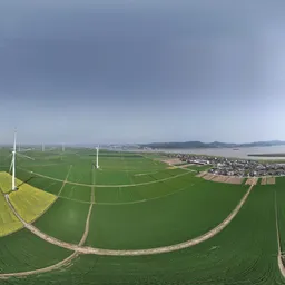 Highsky green farmland clouds