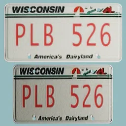 Wisconsin Licence plate PL