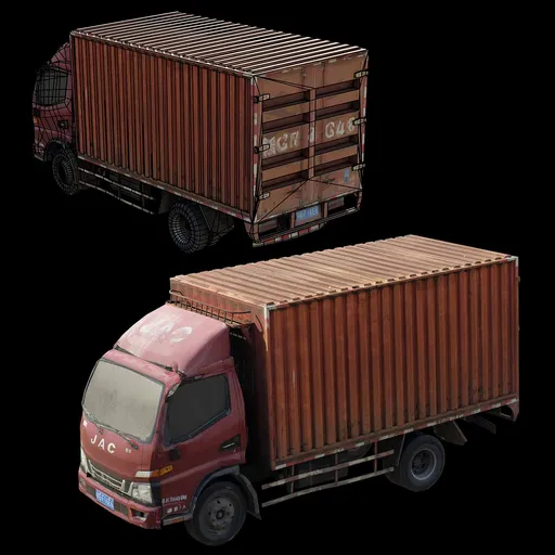 Scan game ready red truck