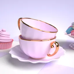 Tea cup set candy theme