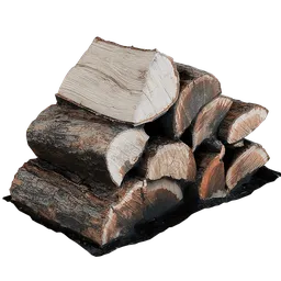 Pile of firewood scan photogrammetry