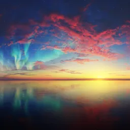 Night Twilight Aurora Lights
