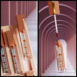 Lipstick  opens and coming out of box