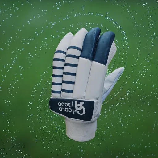 Detailed 3D model of cricket batting gloves with realistic textures and quad mesh topology for Blender.