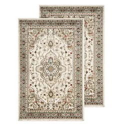 Intricate 3D model of a Persian-style rug with detailed patterns, optimized for Blender.