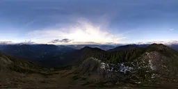 Mountain Top Landscape Twilight