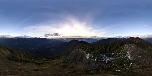 Mountain Top Landscape Twilight