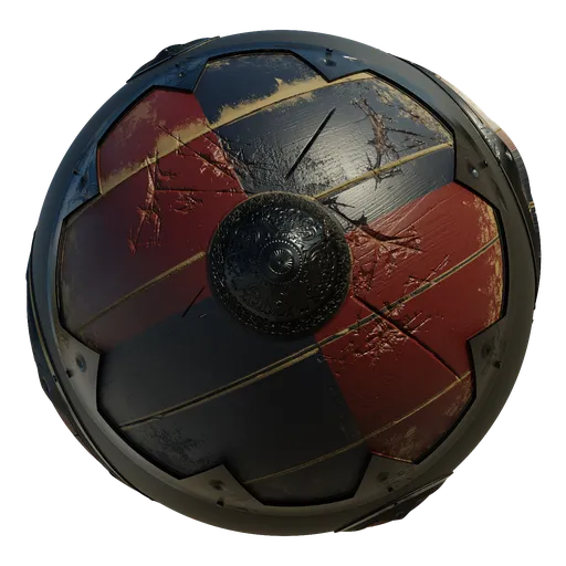 Medieval wooden shield