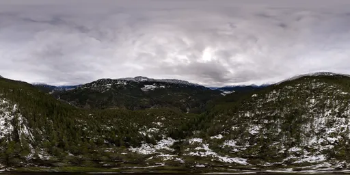 Mountain Landscape Overcast Day