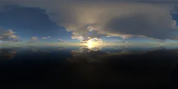 Goden Sunset Cloudy Sky