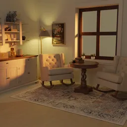 Cozy Vintage Reading Corner