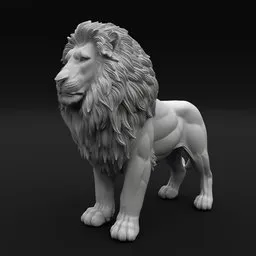 Majestic Standing Lion