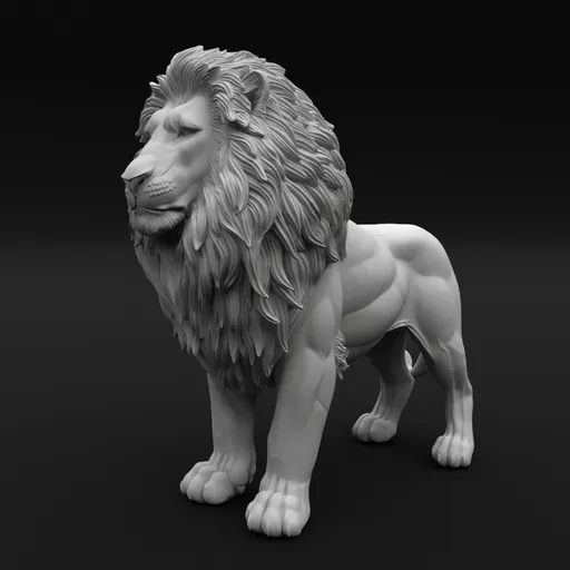 Majestic Standing Lion