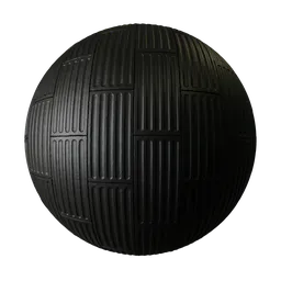 Concrete black painted tiles