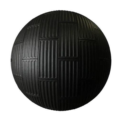 Concrete black painted tiles