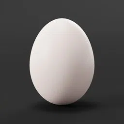 Detailed 3D egg model with realistic textures perfect for Blender rendering projects.