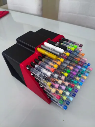 Multi-Compartment Pen Holder