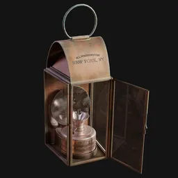 Antique Glass Reflector Oil Lantern