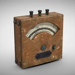 "Vintage Weston A.C. Milliammeter 3D model for Blender 3D. Perfect for naval and electronics laboratory scenes. Realistic design inspired by Jean Tabaud and Willem Labeij."