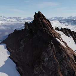 Jagged Mountain Peak Photoscan