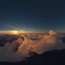Dramatic Aerial Sunset Clouds Sky