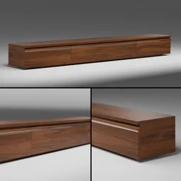 Premium Black Walnut TV Stand