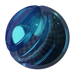 Transparent blue plastic procedural