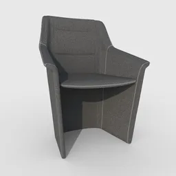 Office Armchair Grey Fabric