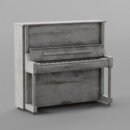 Old White Wooden Piano