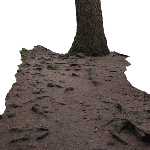 Hiking Trail and Tree Trunk Environment Elements models BlenderKit